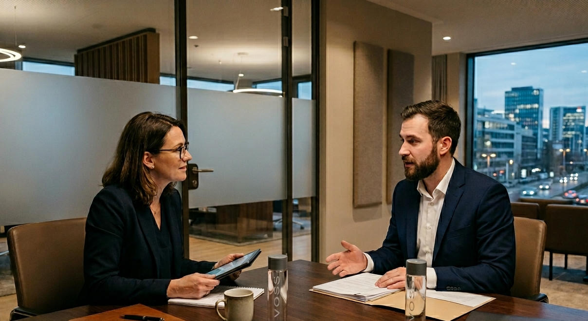 Expertengespräch – Interim Manager im vertraulichen Beratungsgespräch mit InterimNow